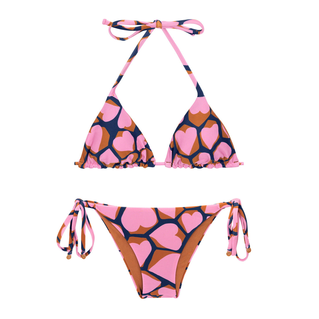 Product Front: Rio De Sol Two Piece Swimwear Set Amore-Pink Tri-Inv Lacinho