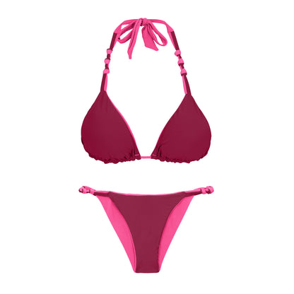 Product Back: Rio De Sol Two Piece Swimwear Set Mtx-Ultrapink Tri-Rev Essential-Rev