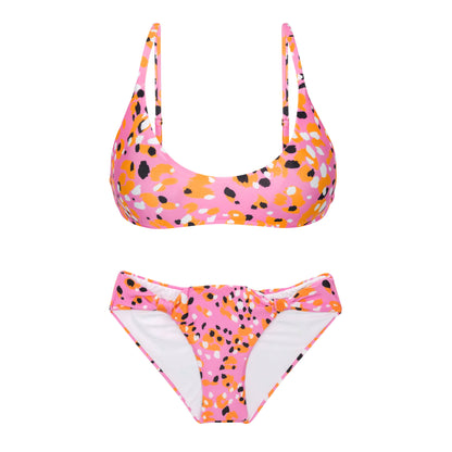 Product Front: Rio De Sol Two Piece Swimwear Set Sweet-Camo Bralette Mel-Comfy