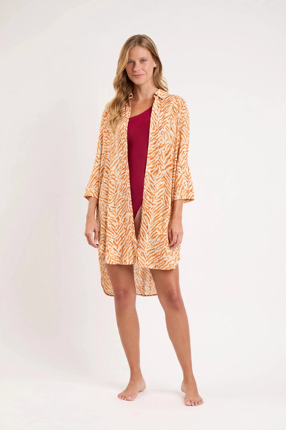 Model Front: Rio De Sol Kaftans And Kimonos Sahari Chemise Gabriele