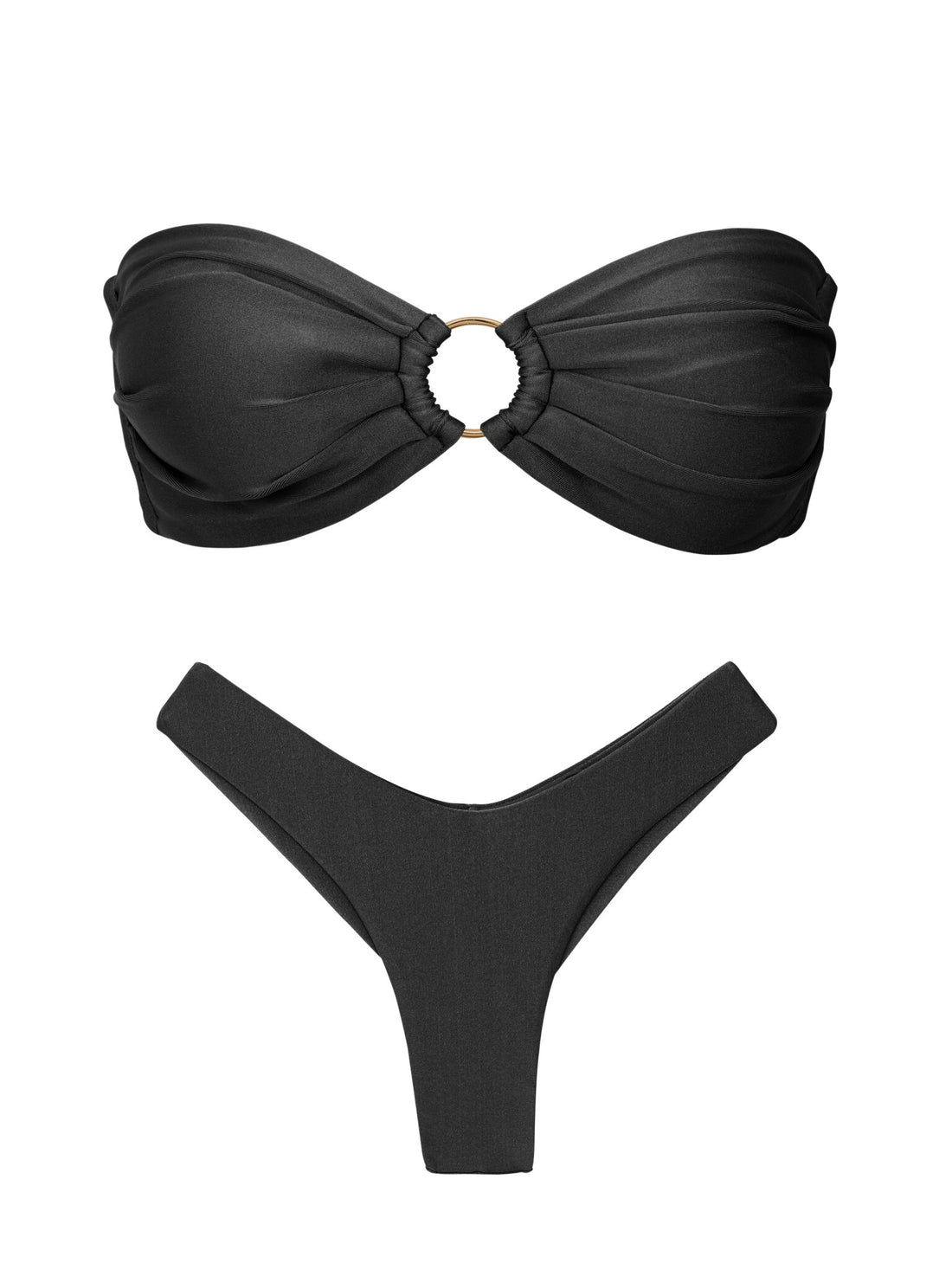 Product Front: Rio De Sol Two Piece Swimwear Set Shimmer-Black Mavi Nara