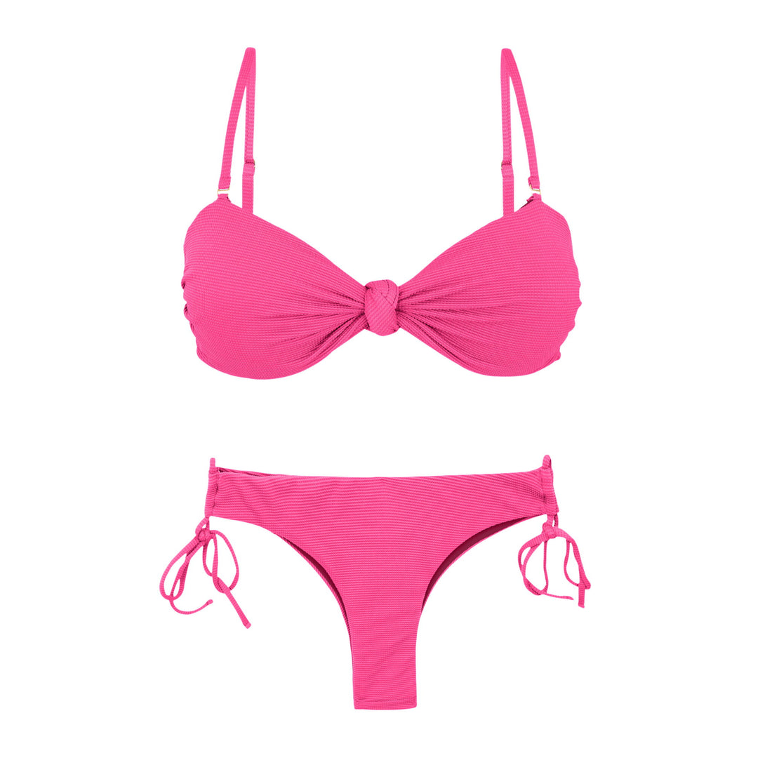 Product Front: Rio De Sol Two Piece Swimwear Set Mtx-Ultrapink Bandeau-Joy Angel