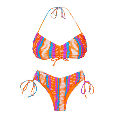 Product Front: Rio De Sol Two Piece Swimwear Set Stripes Corine Lola
