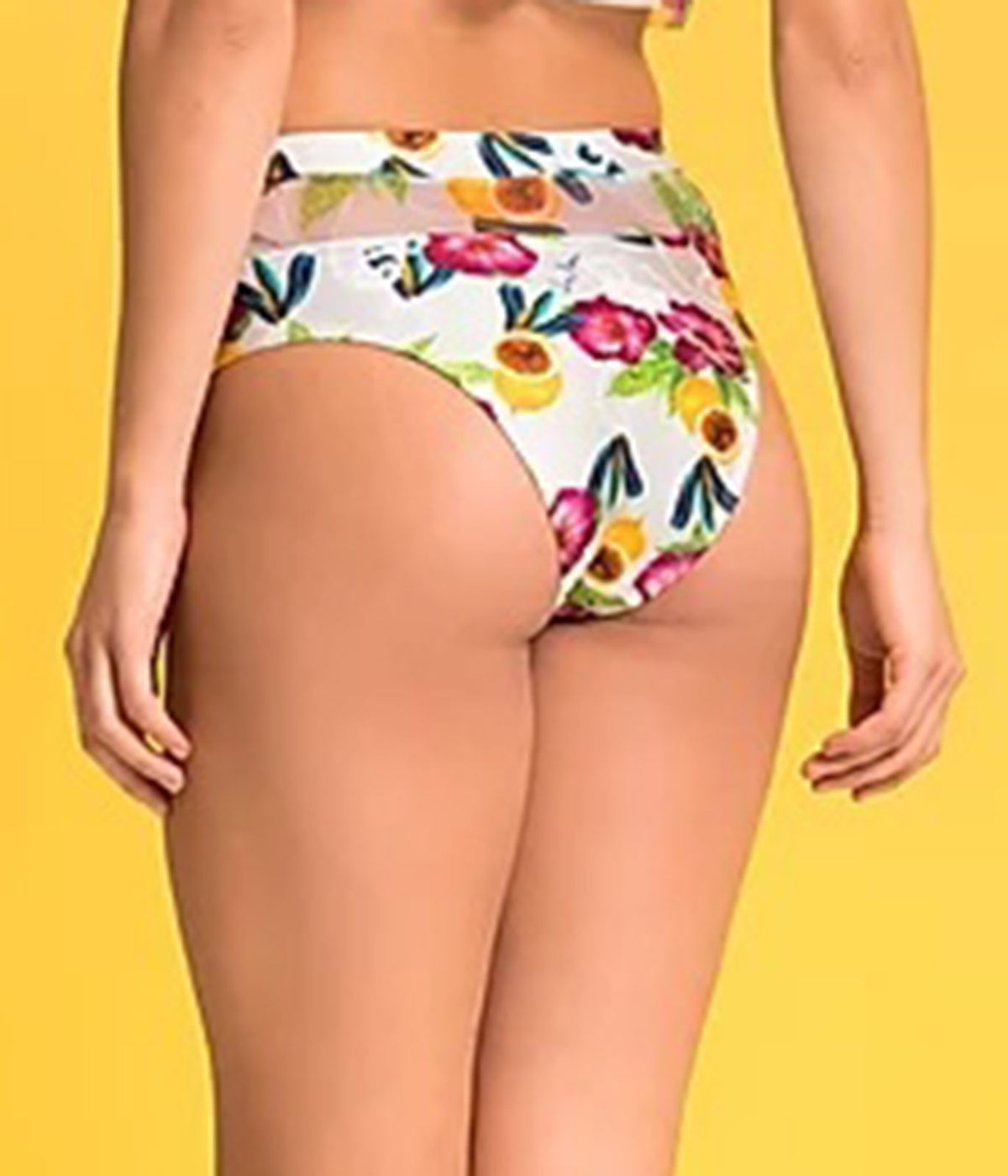 Model Back: Lua Morena Bikini Bottoms Bottom Cropped Tule Frutal