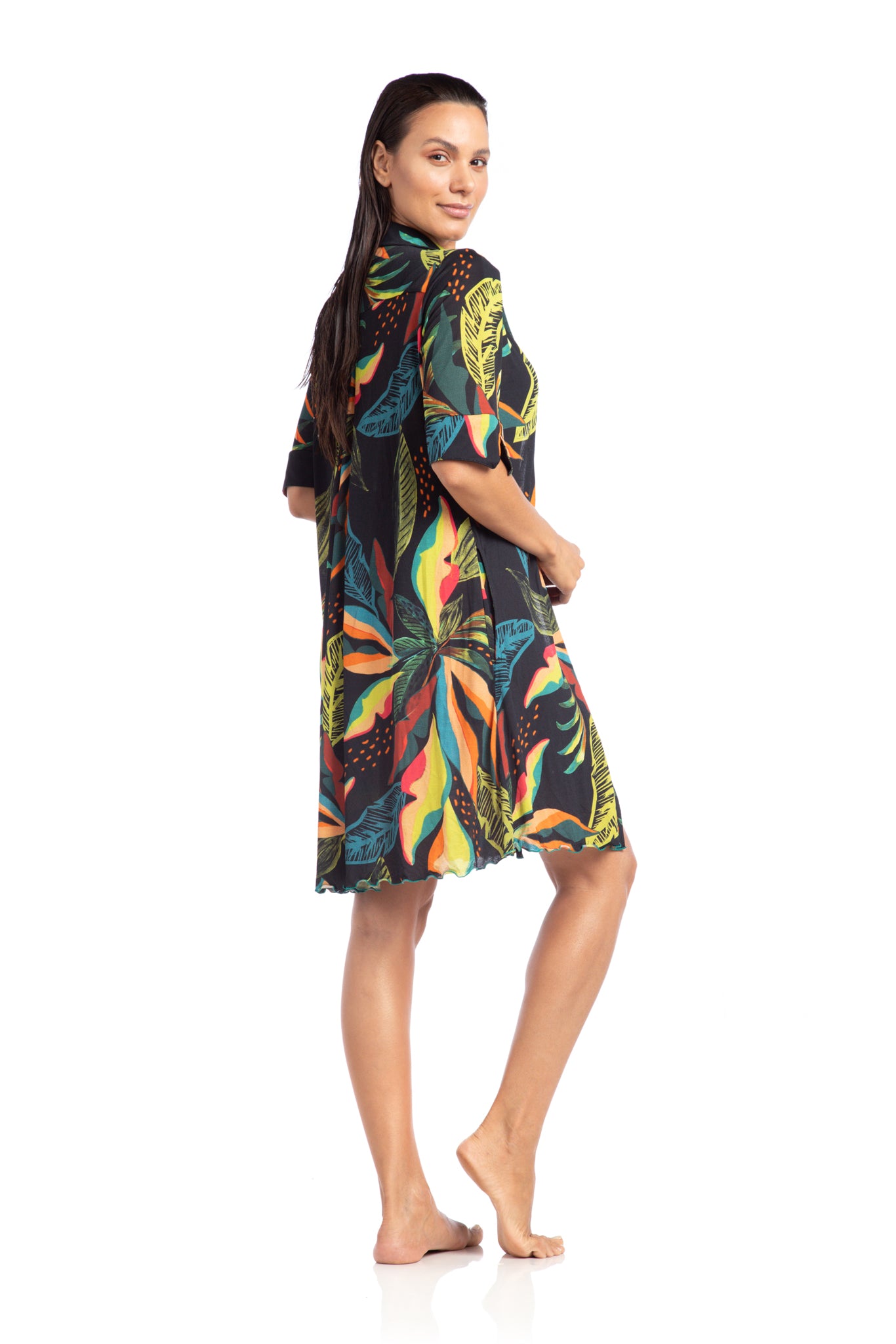 Model Back: La Playa Maxi Dresses Chemise Jardins