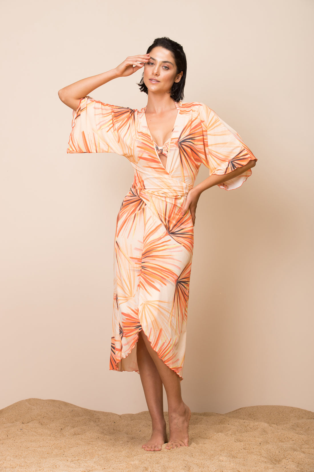 Model Front: La Playa Maxi Dresses Longo Borboleta Caliandra