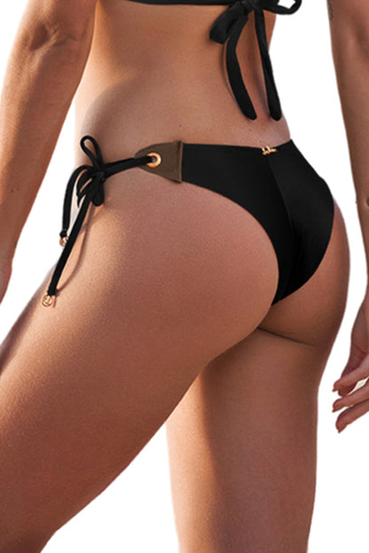 Image 04: Lua Morena Bottom Bottom Passante Liso Preto