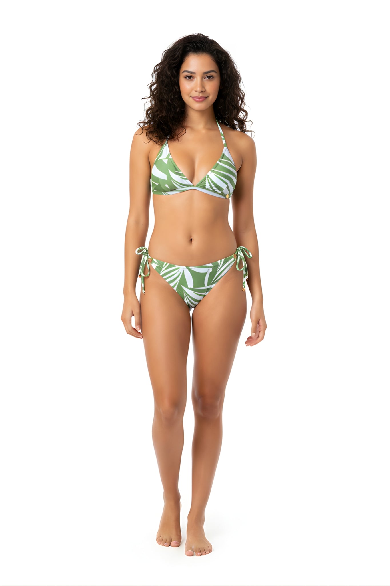 Model Front: Lua Morena Top Top Brisa-Da-Floresta Triangulo