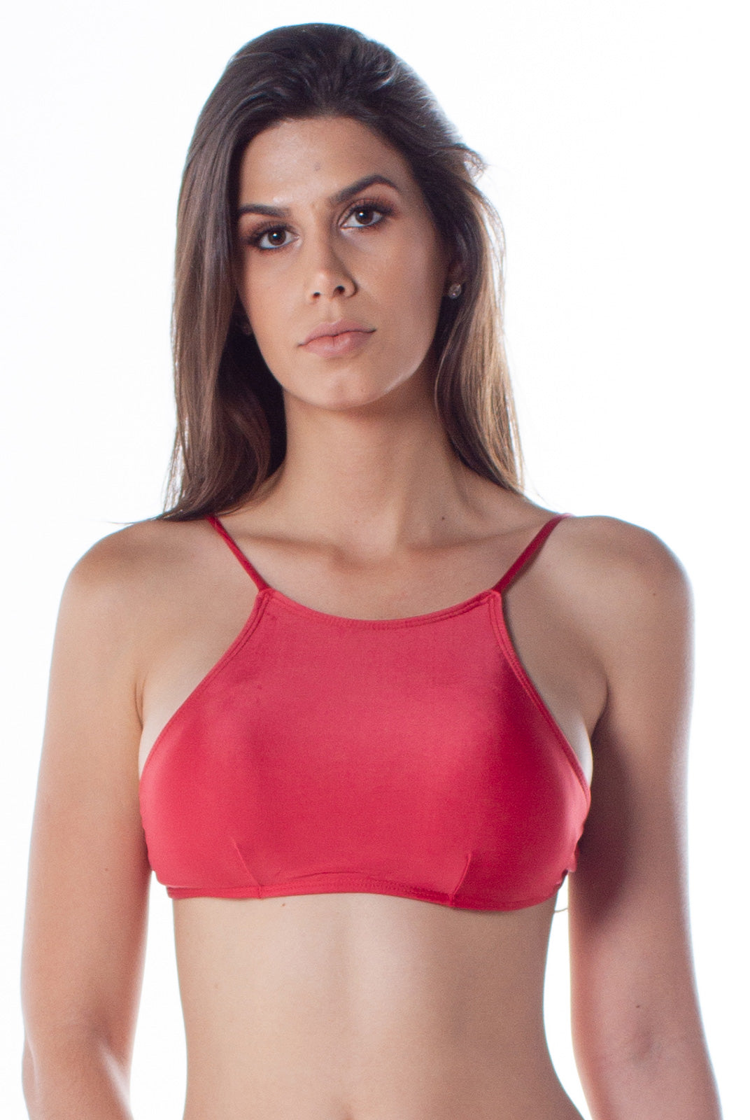 Model Front: Lua Morena Top Top Cropped Frente Única Ibis