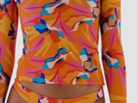 Video: Rio De Sol Top Top Orange-Bloom Rash-Guard