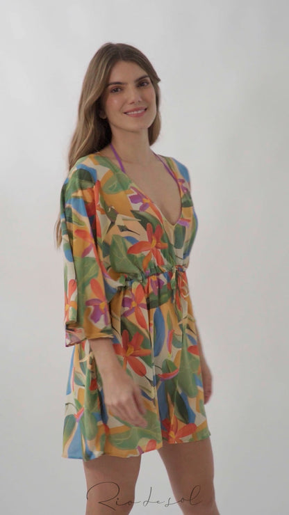 Video: Rio De Sol Kaftans And Kimonos Tropical Kaftan Bel