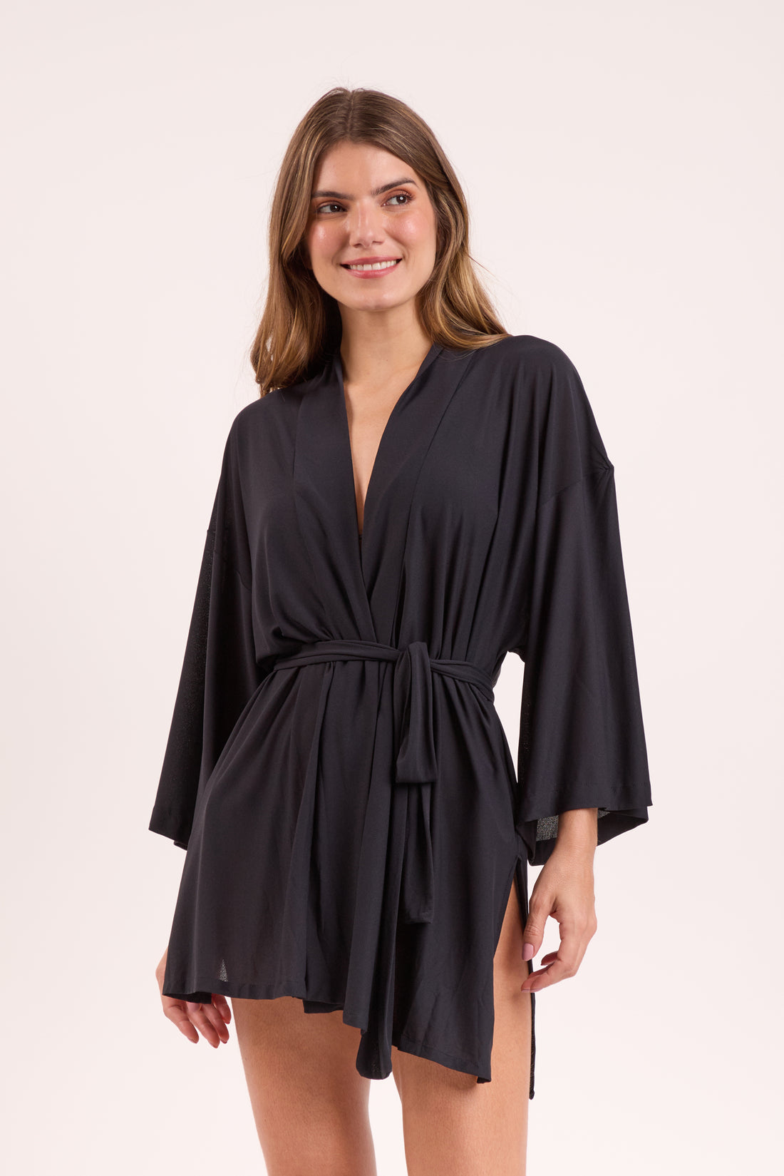 Gallery: Rio De Sol Beach Dresses Black Kimono