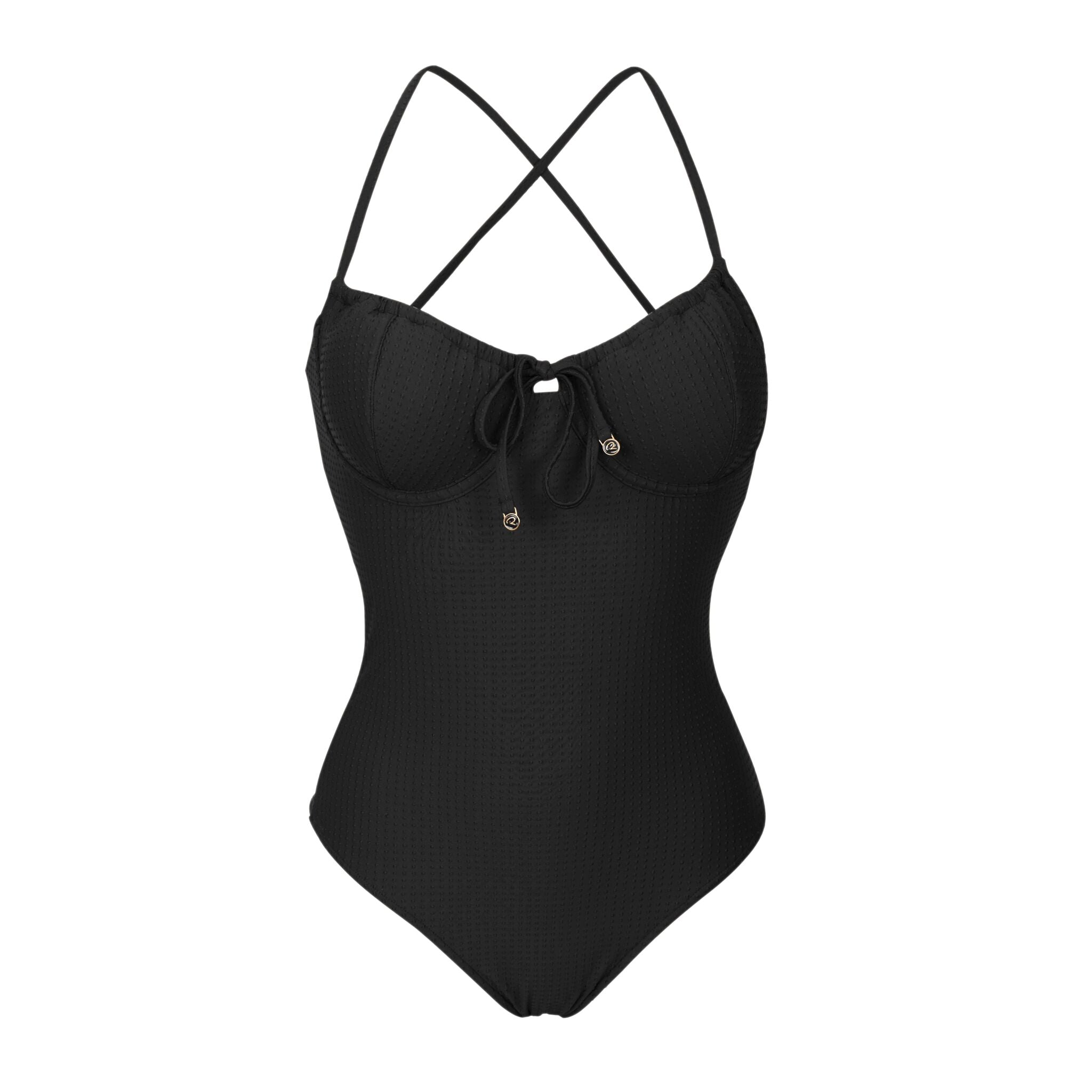 Product Front: Rio De Sol One-Piece Dots-Black Julia