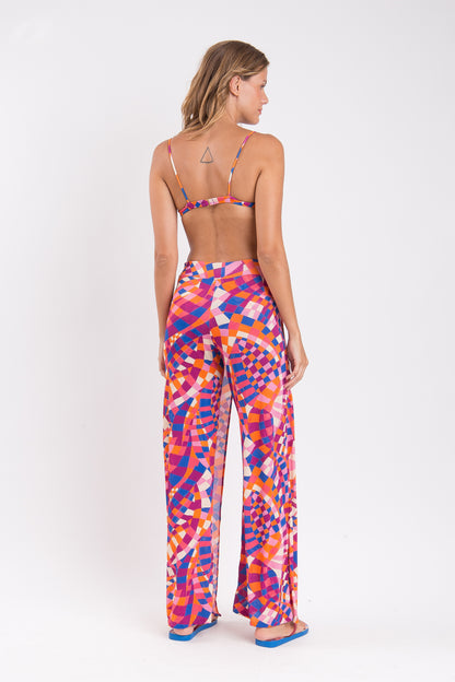 Model Back: Rio De Sol Beach Trousers Funny Wide Pants