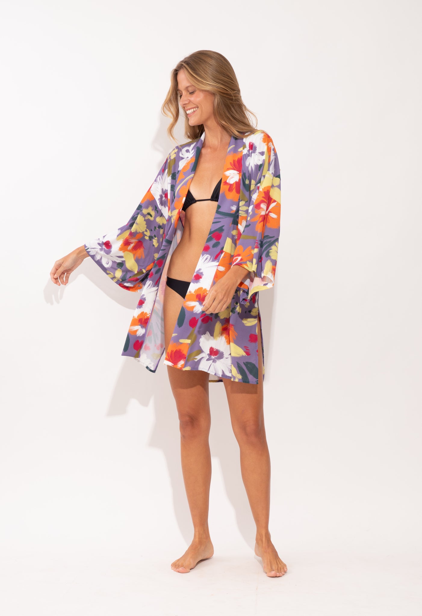 Image 05: Rio De Sol Beach Dresses Garden-Flower Kimono