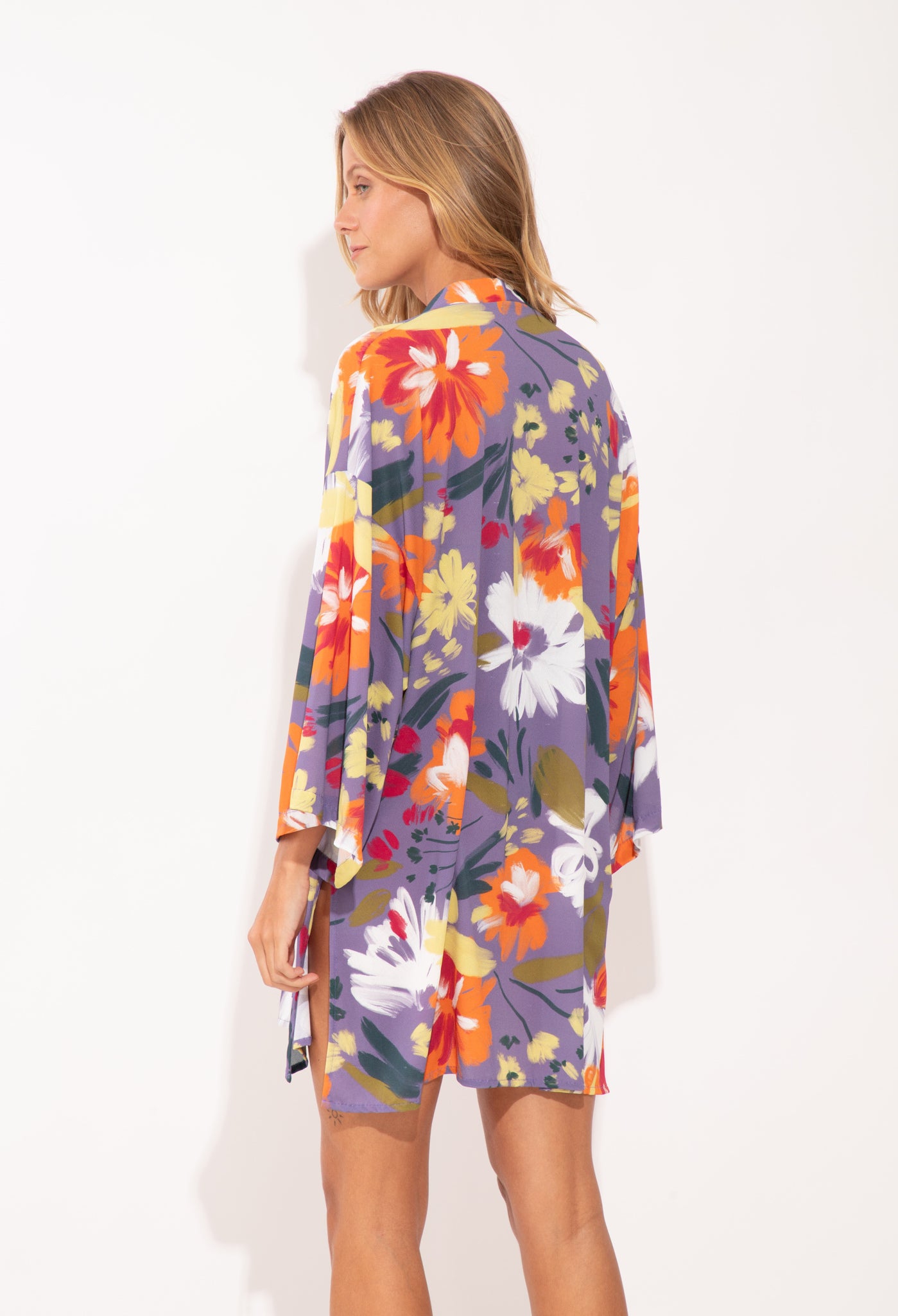 Image 07: Rio De Sol Beach Dresses Garden-Flower Kimono