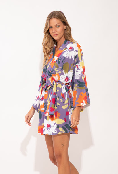 Image 09: Rio De Sol Beach Dresses Garden-Flower Kimono