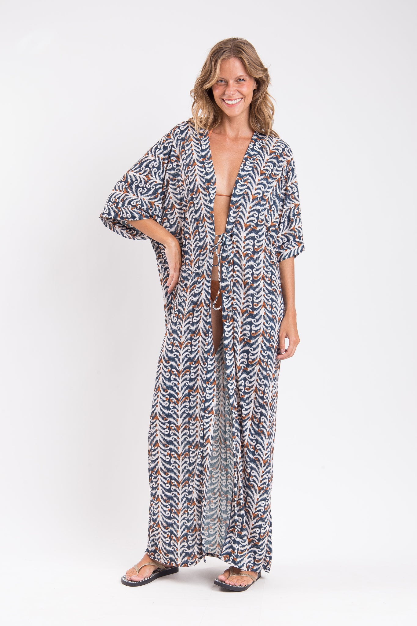 Image 04: Rio De Sol Maxi Dresses Ikat Long Dress