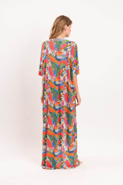 Model Back: Rio De Sol Maxi Dresses Jungle Long Dress