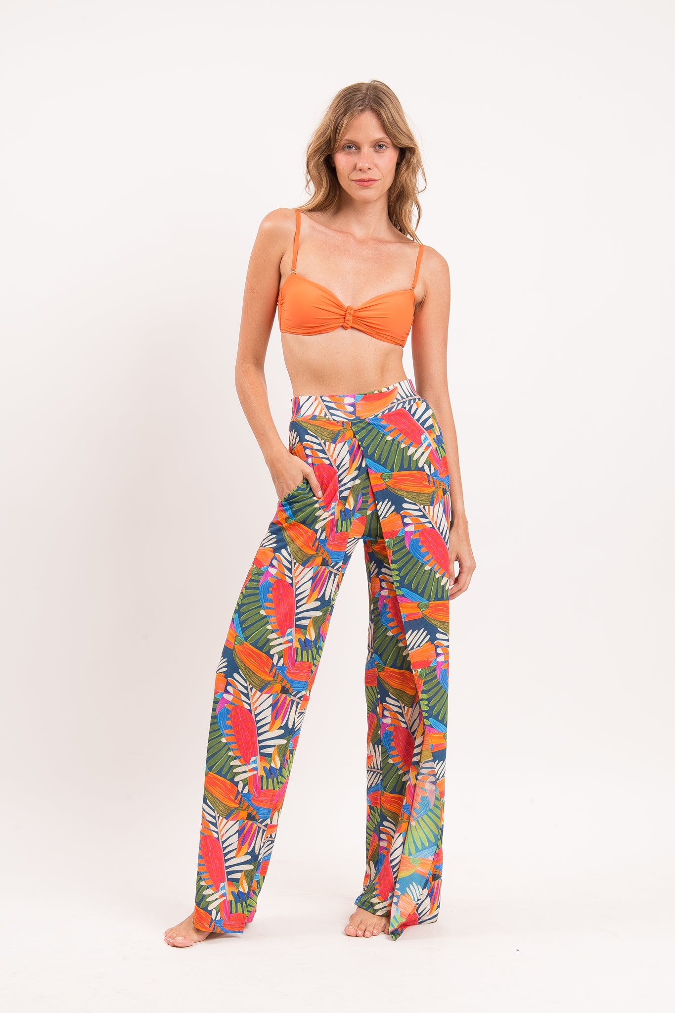 Image 10: Rio De Sol Beach Trousers Jungle Wide Pants