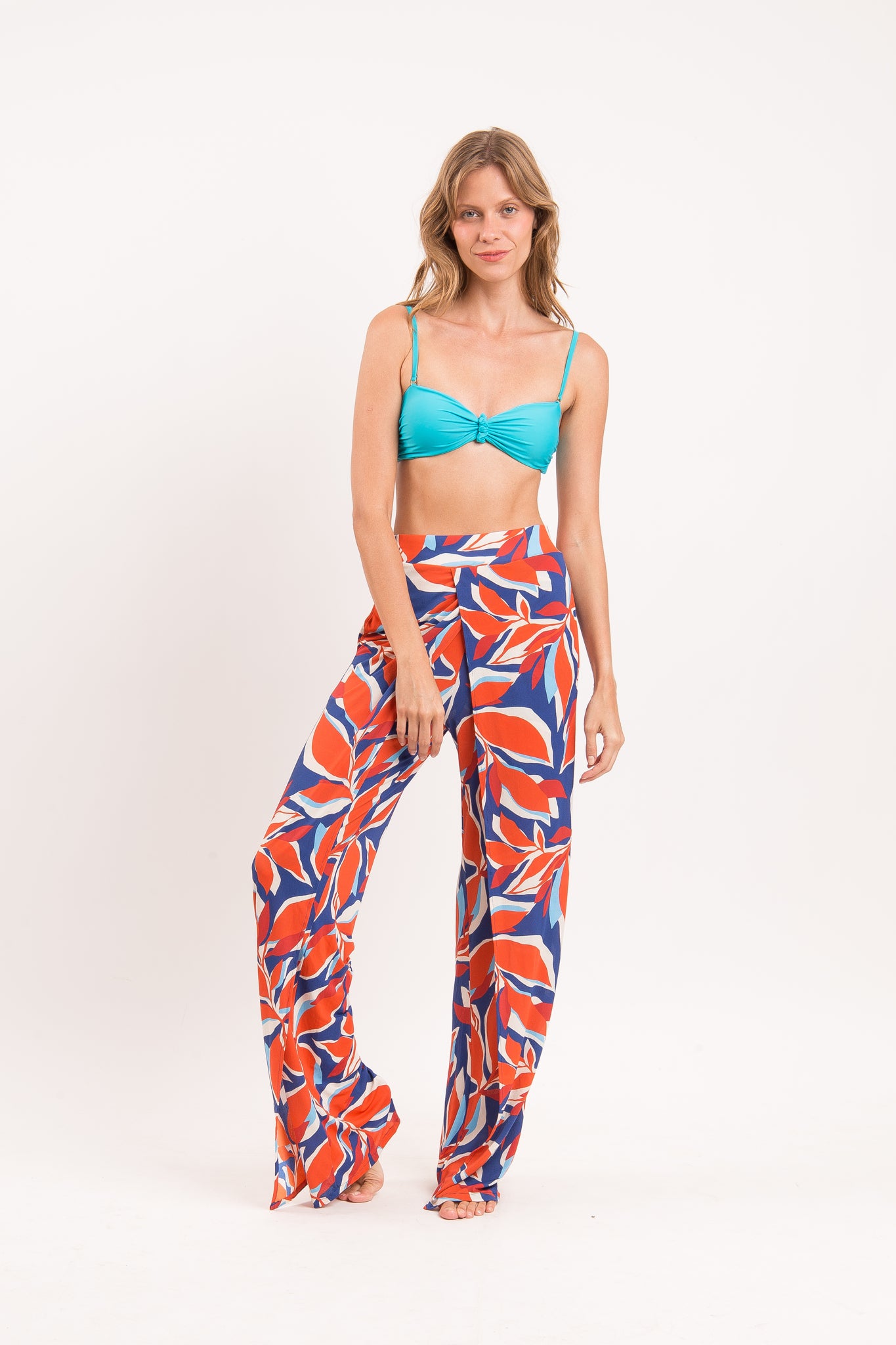 Image 09: Rio De Sol Beach Trousers Leaves Wide Pants
