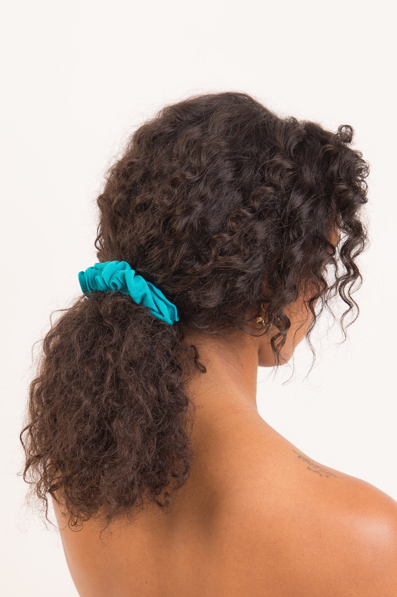 Model Front: Rio De Sol Hair Accessory Malibu-Atol Scrunchie
