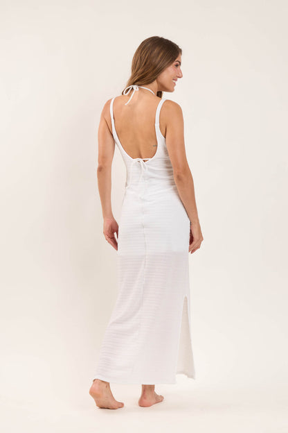Model Back: Rio De Sol Maxi Dresses Memphis-White Saida Yara