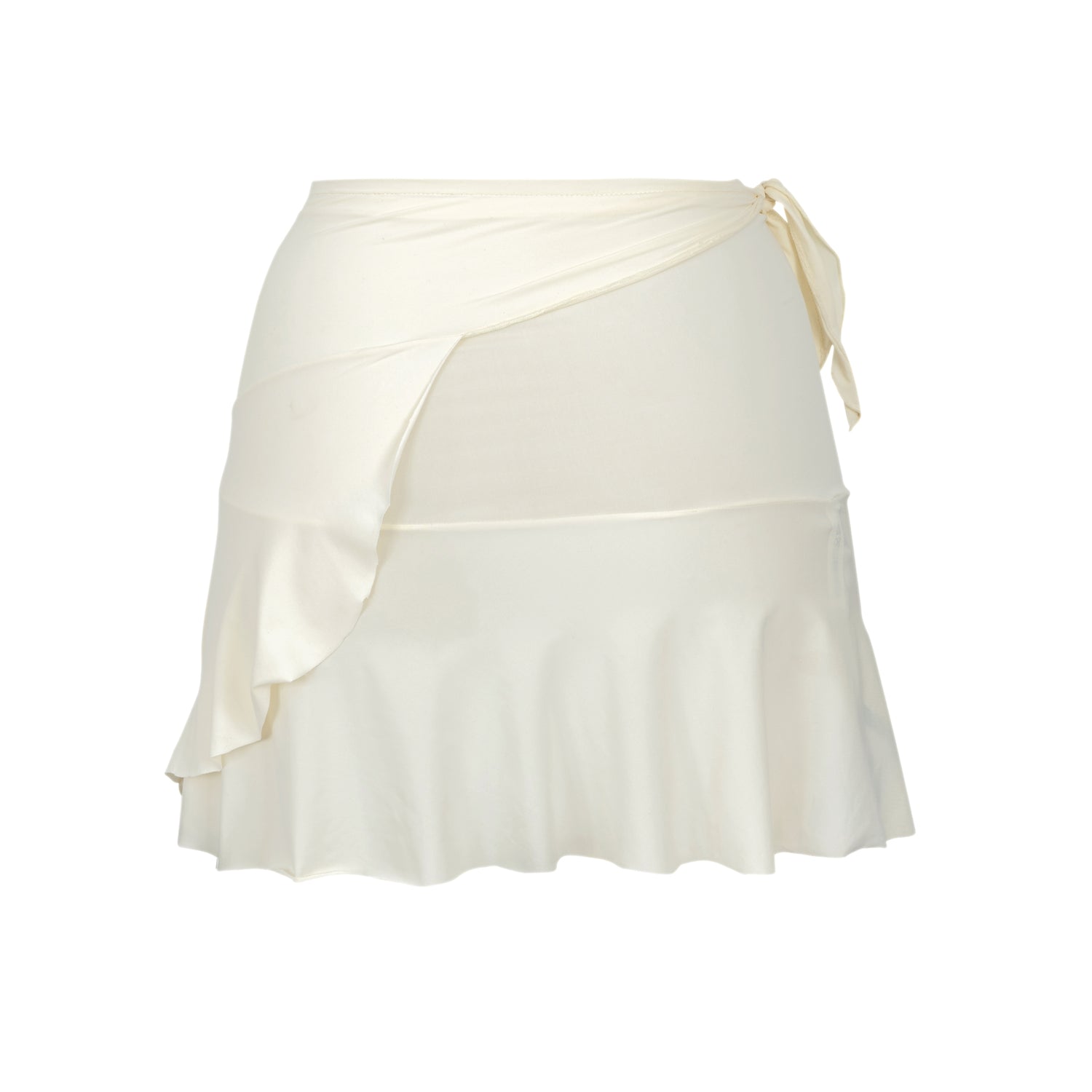 Product Back: Rio De Sol Beach Skirt Off-White Mini Skirt