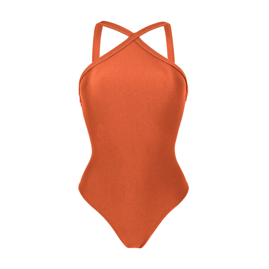 Product Front: Rio De Sol One-Piece Paprica High-Neck