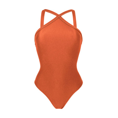 Product Front: Rio De Sol One-Piece Paprica High-Neck