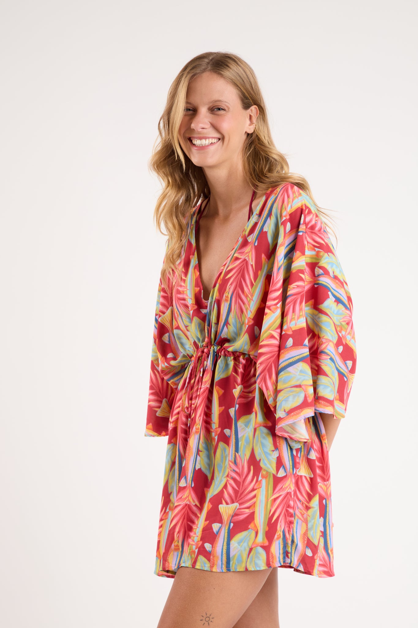 Image 02: Rio De Sol Kaftans / Cover Ups Sea-Bloom Kaftan Bel