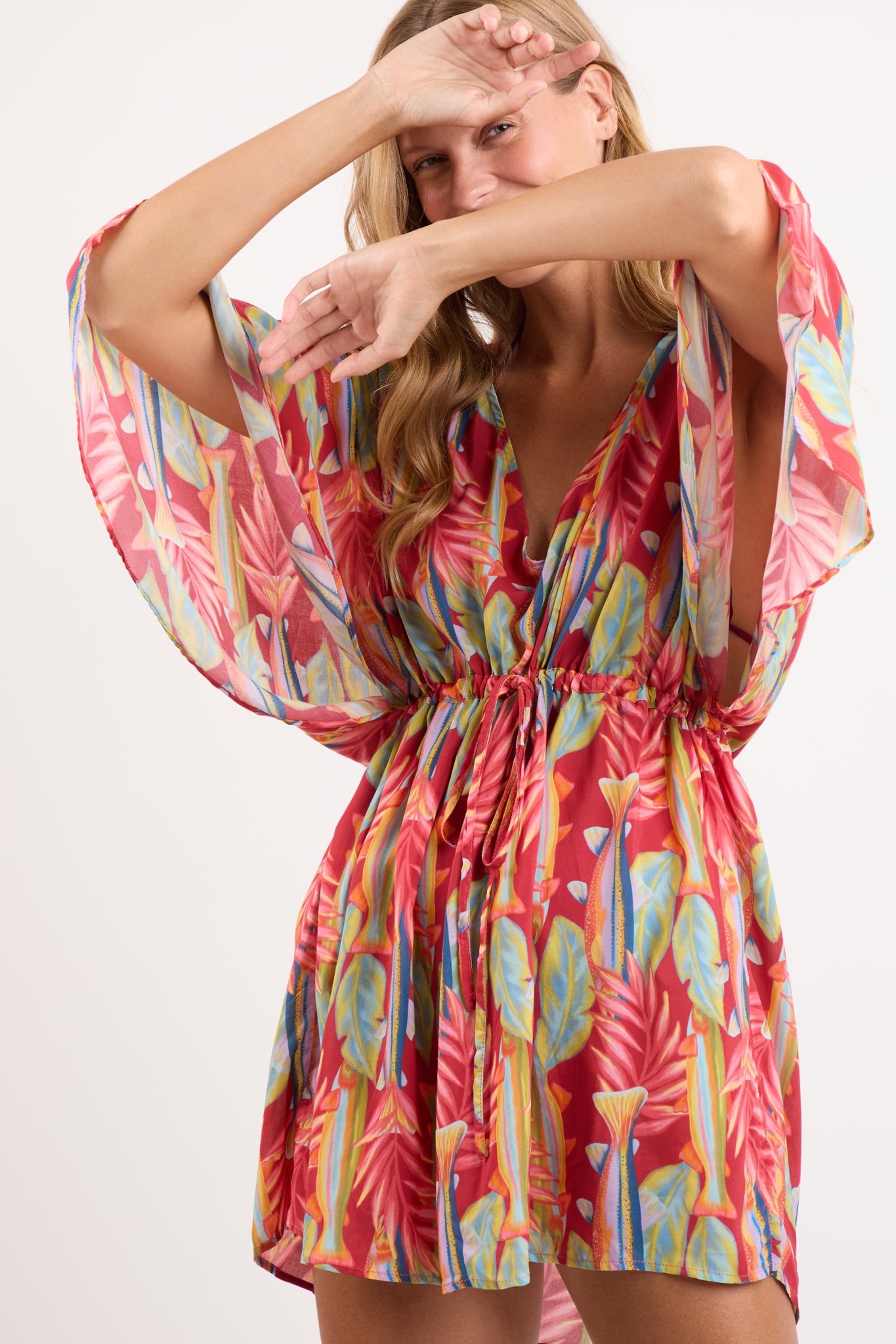 Image 07: Rio De Sol Kaftans / Cover Ups Sea-Bloom Kaftan Bel