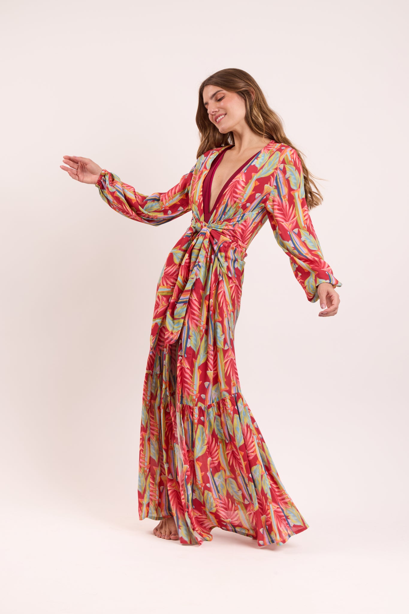 Image 06: Rio De Sol Maxi Dresses Sea-Bloom Long Dress Verona