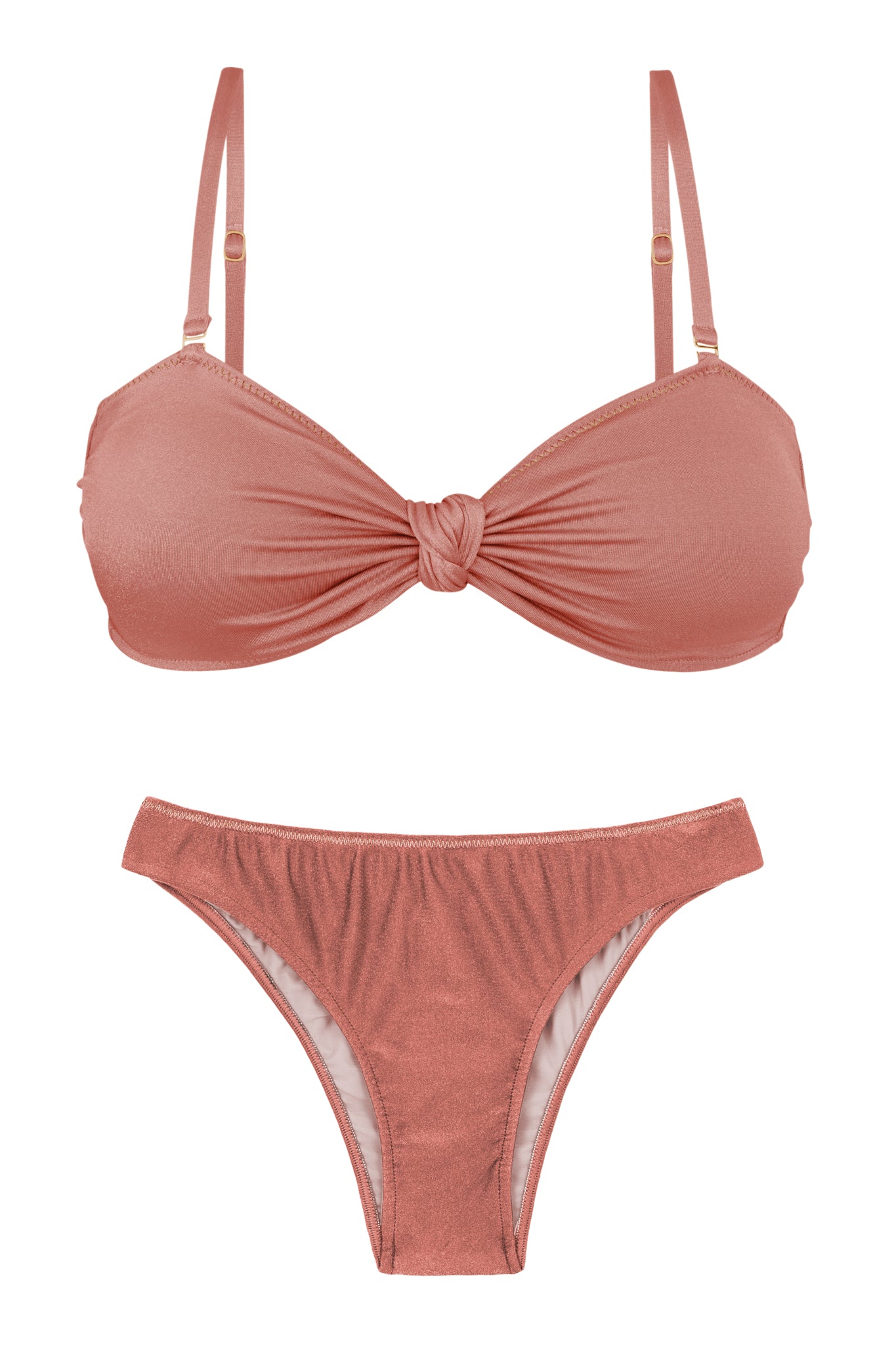 Product Front: Rio De Sol Set Set Shimmer-Copper Bandeau-Joy Essential
