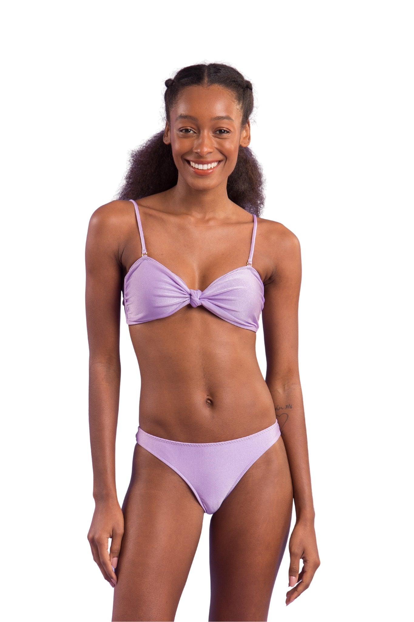 Model Front: Rio De Sol Set Set Shimmer-Harmonia Bandeau-Joy Essential
