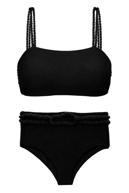 Product Front: Rio De Sol Set Set St-Tpz-Black Reto Hotpant-High