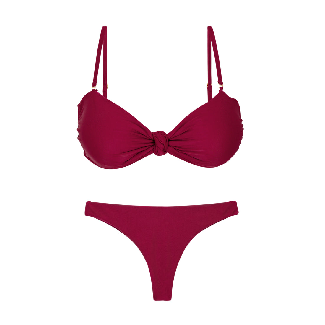 Product Front: Rio De Sol Set Set Touch-Carmim Bandeau-Joy Mia