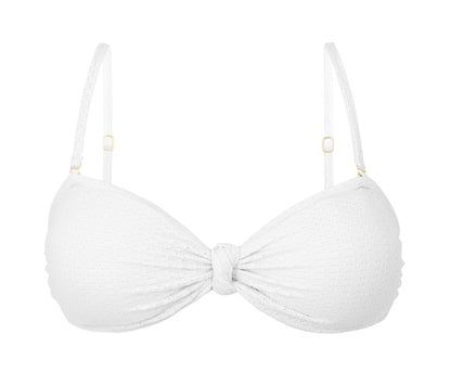 Product Front: Rio De Sol Top Top Bora-White Bandeau-Joy