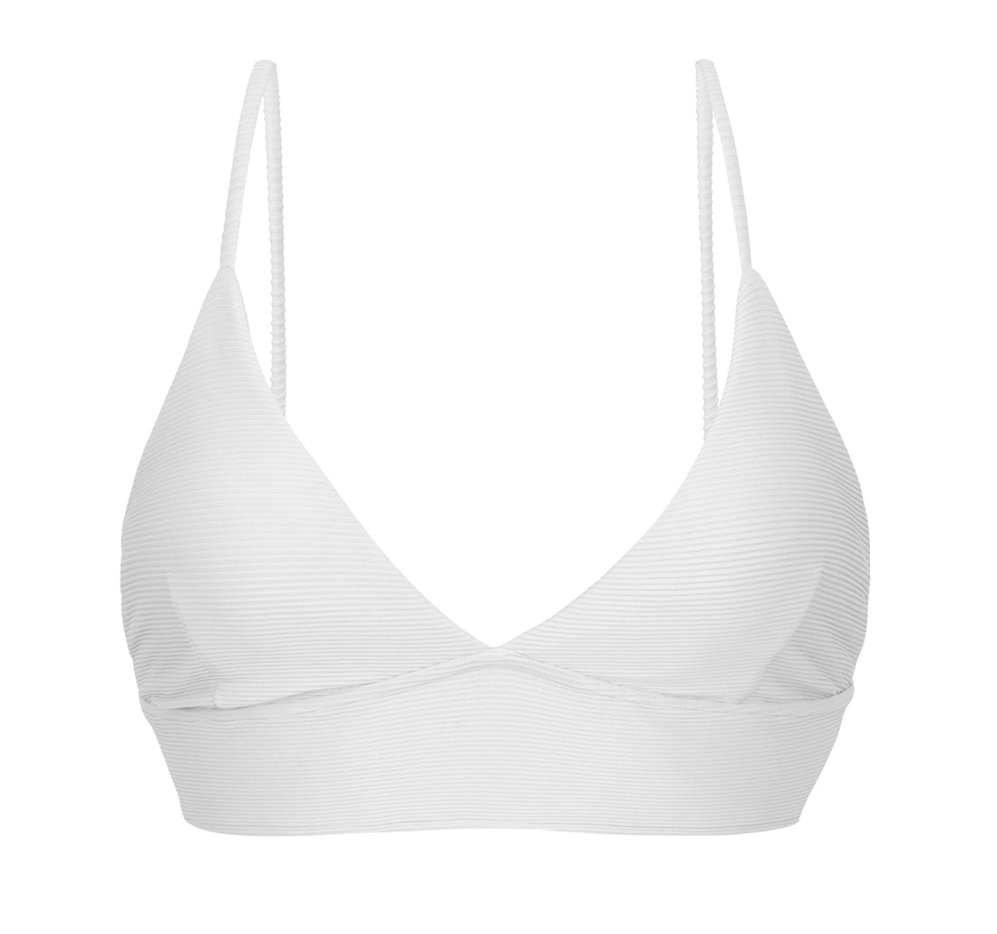 Product Front: Rio De Sol Top Top Cotele-Branco Tri-Tank