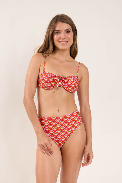 Image 11: Rio De Sol Top Top Floral-Scales Balconet-Tie