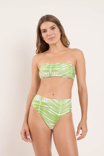 Model Front: Rio De Sol Top Top Palms Bandeau-Reto