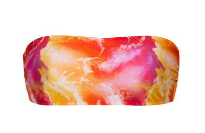 Product Front: Rio De Sol Top Top Tiedye-Red Bandeau-Reto
