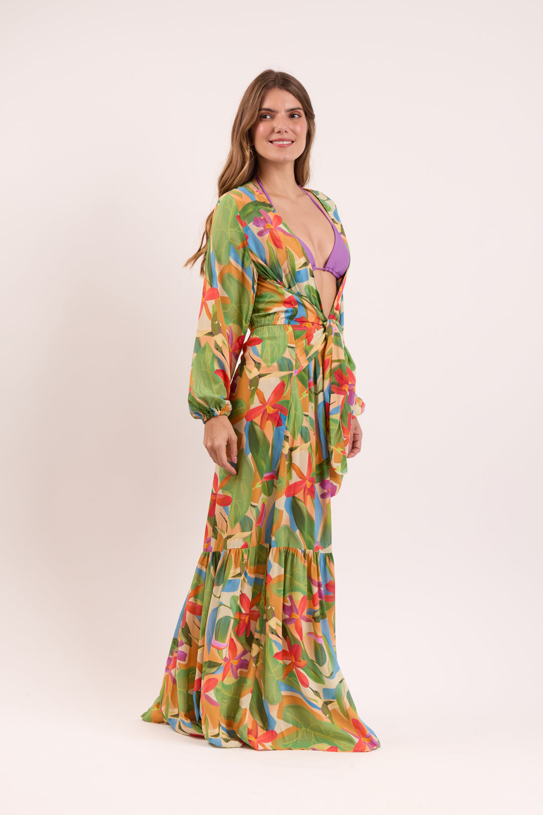 Image 02: Rio De Sol Beach Dresses Tropical Long Dress Verona