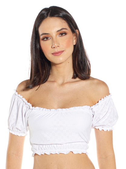 Top Ciganinha Laise Branco