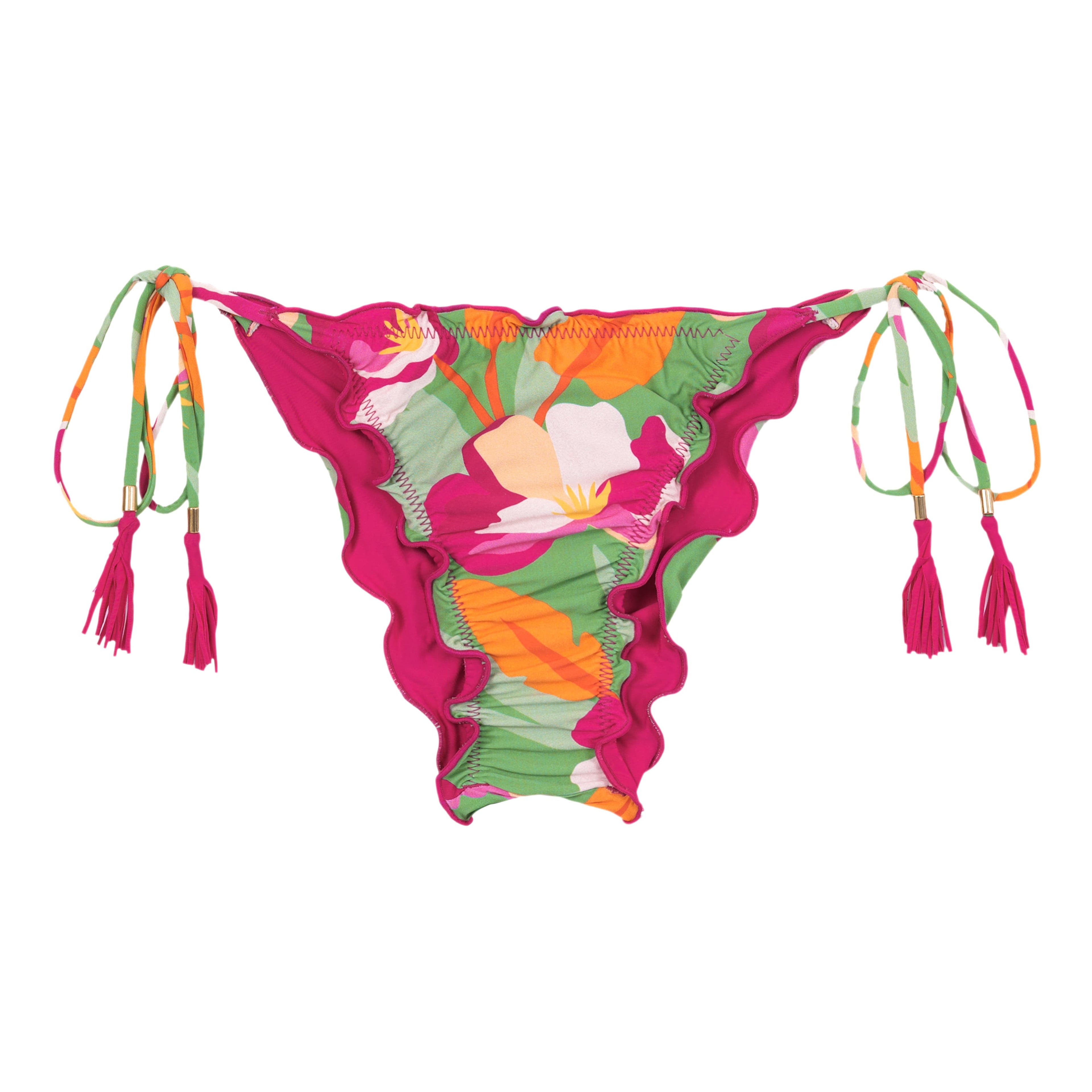 Rio de Sol Bottom Green-Bloom Frufru - Floral Print Swimwear