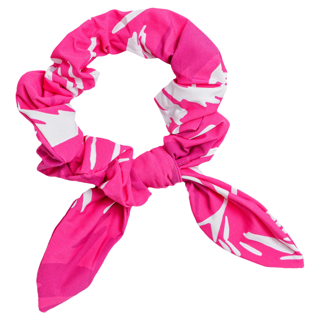 Pink-Palms Scrunchie